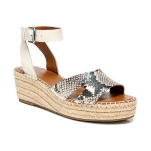Franco Sarto Franco Pellia 2 Espadrille Wedge Shoes (Natural Leather)